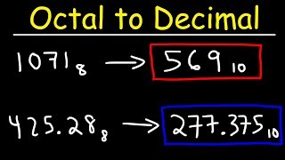 Octal to Decimal Conversion [upl. by Pantheas]