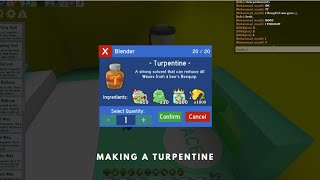 CRAFTING A TURPENTINE  Bee swarm simulator [upl. by Remas]