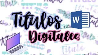 TÍTULOS BONITOS EN WORD  Descarga fuentes en Dafont  Ale Digitaal♡ [upl. by Wallack]