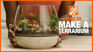 How to Make a Terrarium  The Home Depot [upl. by Kerk370]