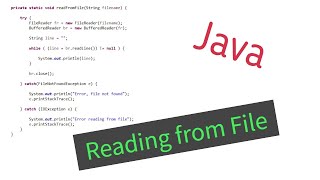 Java  Reading from a Text File using a BufferedReader [upl. by Nicholle143]