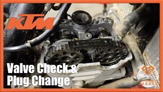 KTM Dirt Bike Valve Clearance Check  Back in the Garage [upl. by Slotnick]