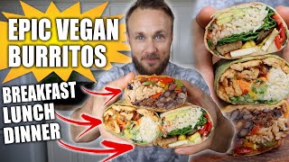 3 HIGH PROTEIN VEGAN BURRITOS  EASY RECIPES 🌱🌯🔥 [upl. by Leler621]