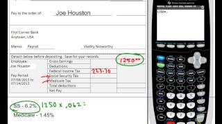 Calculating Net Pay with Deductions [upl. by Jourdain]