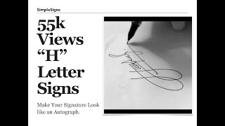 Draw a Stylish Signature starting with letter quotHquot  8 Styles of letter quotHquot [upl. by Virendra90]