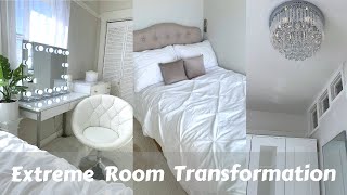 EXTREME BEDROOM MAKEOVER  a simple yet glam room transformation  room tour [upl. by Daveta]