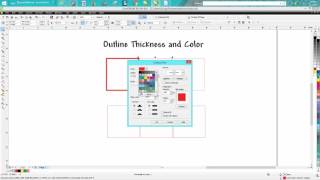 Corel Draw Tips amp Tricks Outline Thickness and color how to change [upl. by Ellivro]