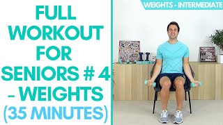 35Minute Intermediate Weight Workout for Seniors [upl. by Callum]