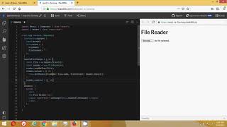 Read file content from file input  React JS [upl. by Llennahs]