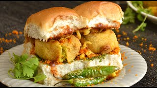 VADA PAV Recipe  Mumbai Street Food Batata Vada  Indian Snack Recipe vada Pao WITH GARLIC CHUTNEY [upl. by Lolande]