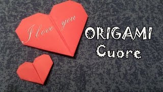 Origami cuore di carta san Valentino  how to make a paper heart [upl. by Wylie]