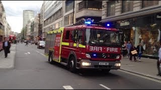 London Fire Brigade LOTS OF BULLHORN A242 A241 Soho on a shout [upl. by Heisser181]