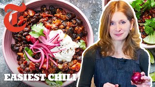 Easy 30Minute Vegetarian Chili  Melissa Clark  NYT Cooking [upl. by Dyun]