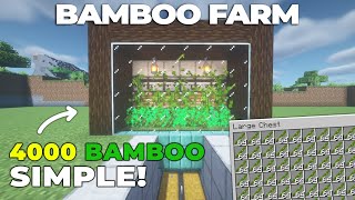 Minecraft Automatic Bamboo Farm 121 Simple Starter Farm [upl. by Eimak]