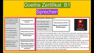 Goethe Zertifikat B1  Übungen zum Sprechen [upl. by Nhguavaj899]