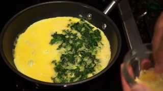 Spinach Omelet Easy Recipe [upl. by Nylodnewg786]