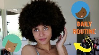 How I Style My Afro  Daily Routine  Type 4 Hair [upl. by Anaeg861]