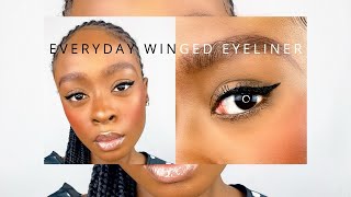 HOW TO EASY WINGED EYELINER TUTORIAL  BEGINNER FRIENDLY [upl. by Tamas183]