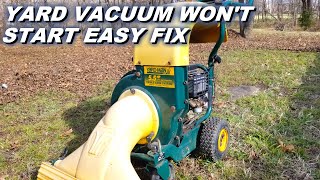 Simple fix for a walk behind leaf vacuum shredder chipper that wont start [upl. by Ennasirk]