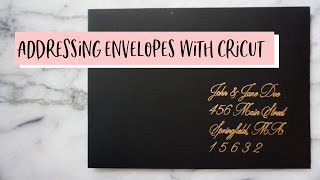 How To Addressing Envelopes with Cricut  Easy Wedding DIY [upl. by Euton]