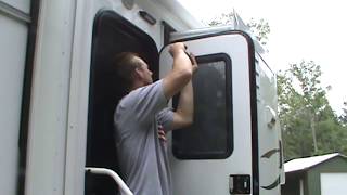 RV Camper Door Window Replacement and Upgrade [upl. by Nysila]