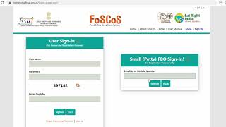 FoSCoS Homepage Explained  FSSAI [upl. by Halden]