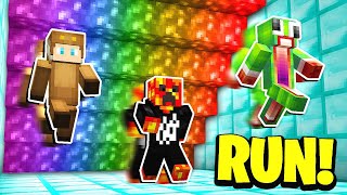 Minecraft RUN FROM THE RAINBOW LAVA w UnspeakableGaming amp MooseCraft [upl. by Acimat]