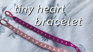 tiny heart bracelet tutorial ♡ beginner [upl. by Storm618]