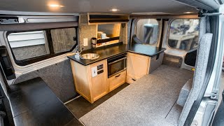 FULLY LOADED MICRO CAMPER VAN  FULL TOUR 2019 Ford Transit Connect [upl. by Sahpec]