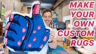 How to create your own custom rugs Tufting Gun Tutorial [upl. by Lepper]