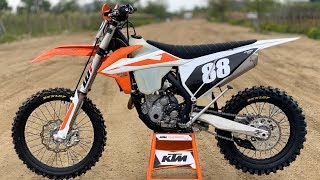 First Ride 2019 KTM 250XCF  Motocross Action Magazine [upl. by Tamarra532]