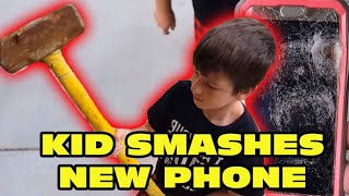 Kid Temper Tantrum Smashes New Phone [upl. by Auhs]