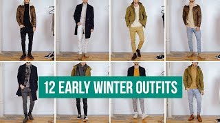 12 Casual Early Winter Outfits for Men  Outfit Ideas Styling 3 Winter Jackets [upl. by Joly]