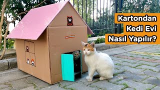 Kartondan Kedi Evi Nasıl Yapılır [upl. by Crista]