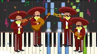 Las Mañanitas  Traditional Mexican Birthday Song Piano Tutorial Synthesia [upl. by Okir899]