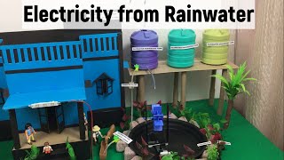 Generate electricity using rainwater at home  Renewable energy  Hydropower  Rainwater harvesting [upl. by Sheng]