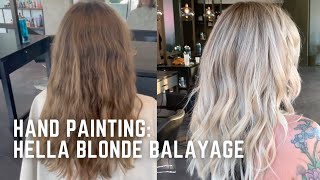 Brunette to Blonde Balayage Transformation  tutorial and formulas included [upl. by Nagear998]