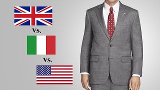 British vs Italian vs American  Suit Fashions amp Silhouettes [upl. by Ilesara]