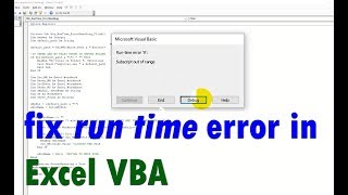 how to fix run time error in excel VBA [upl. by Ofloda898]