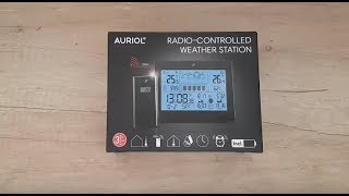 Auriol Radio Controlled Weather Station LD5009 Unboxing Review [upl. by Mairem323]