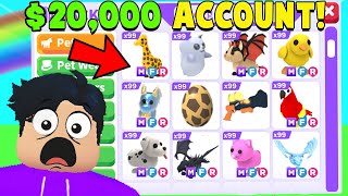 The RICHEST Adopt Me Inventory EVER 20000 ACCOUNT [upl. by Enogitna56]