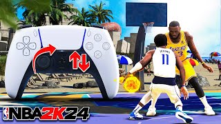 THE 1 HANDCAM DRIBBLE TUTORIAL ON NBA 2K24 BEST DRIBBLE MOVES amp FASTEST COMBOS [upl. by Marozik32]