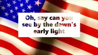 US National Anthem  Star Spangled Banner Vocals amp Lyrics [upl. by Anilatsyrc]