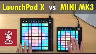 Review LaunchPad X vs MINI MK3  Custom layout tutorial  Novation LaunchPad [upl. by Steve]