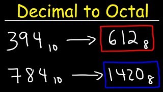 Decimal to Octal Conversion [upl. by Aniraad650]