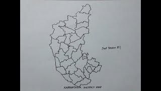 How to draw the map of Karnataka [upl. by Demb]