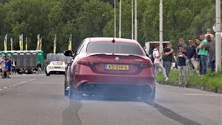 510HP Alfa Romeo Giulia Quadrifoglio  Launches Revs Accelerations [upl. by Erde982]