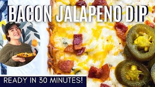 EASY Baked Jalapeno Popper Dip Recipe [upl. by Cai]