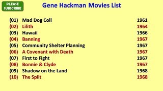 Gene Hackman Movies List [upl. by Ennaeiluj]