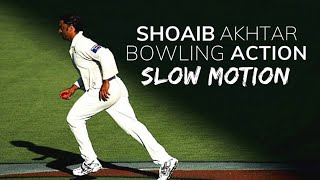 Shoaib Akhtar Bowling Action SlowMotion [upl. by Fleischer]